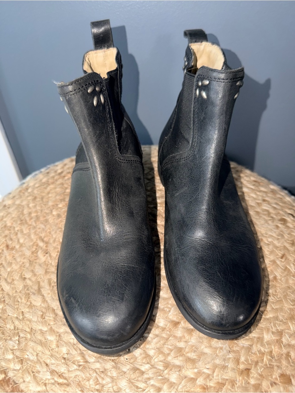 Olukai Kualona Black Leather Ankle Boots - Picture 6 of 8